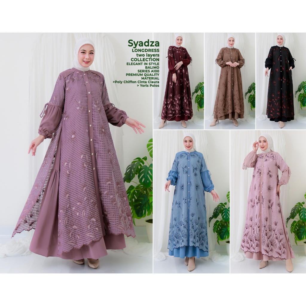Balimo - Syadza long dress by Balimo / Gamis Balimo Terbaru / Balimo Premium