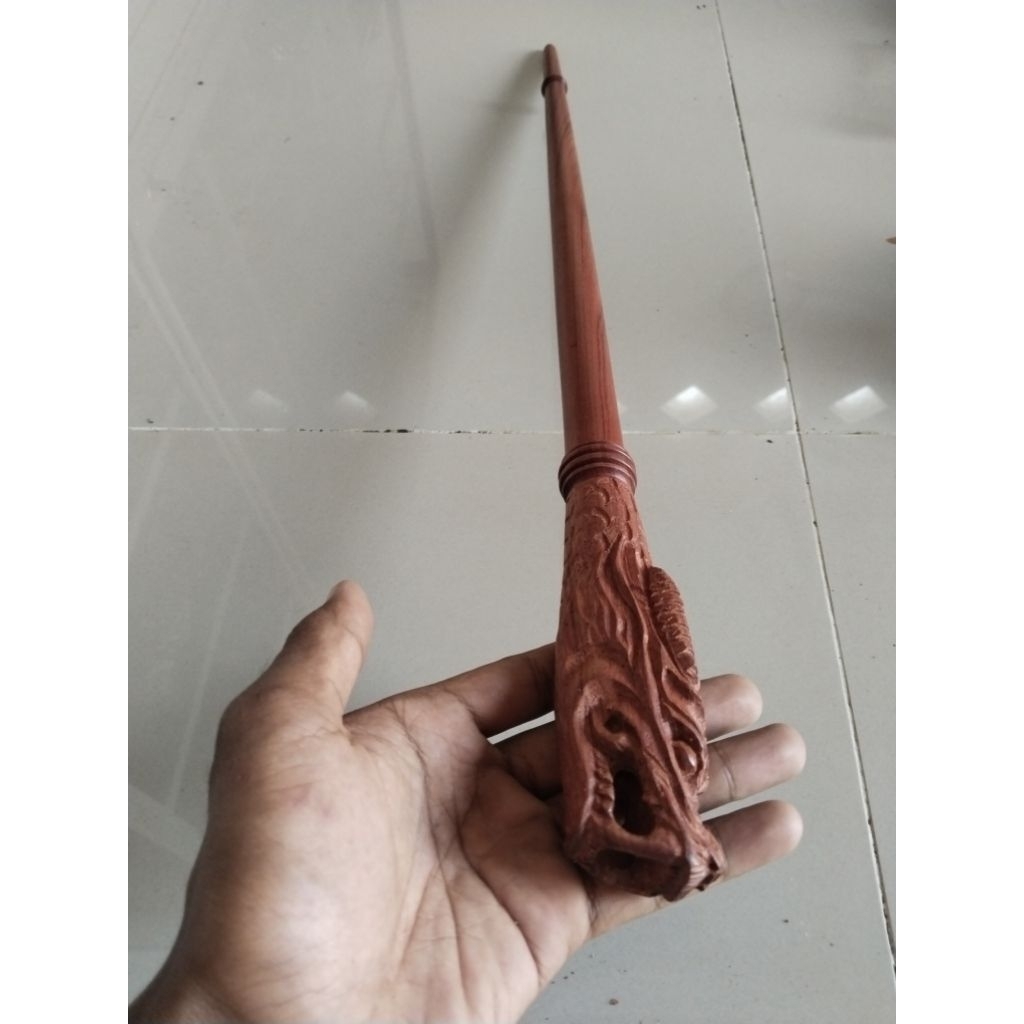 tongkat komando kayu valih nagasari ukiran