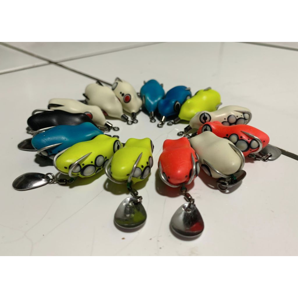soft frog SAJAM LURE uk 3,5 cm ± 4,8 gr umpan casting ikan predator,gabus,toman dll.