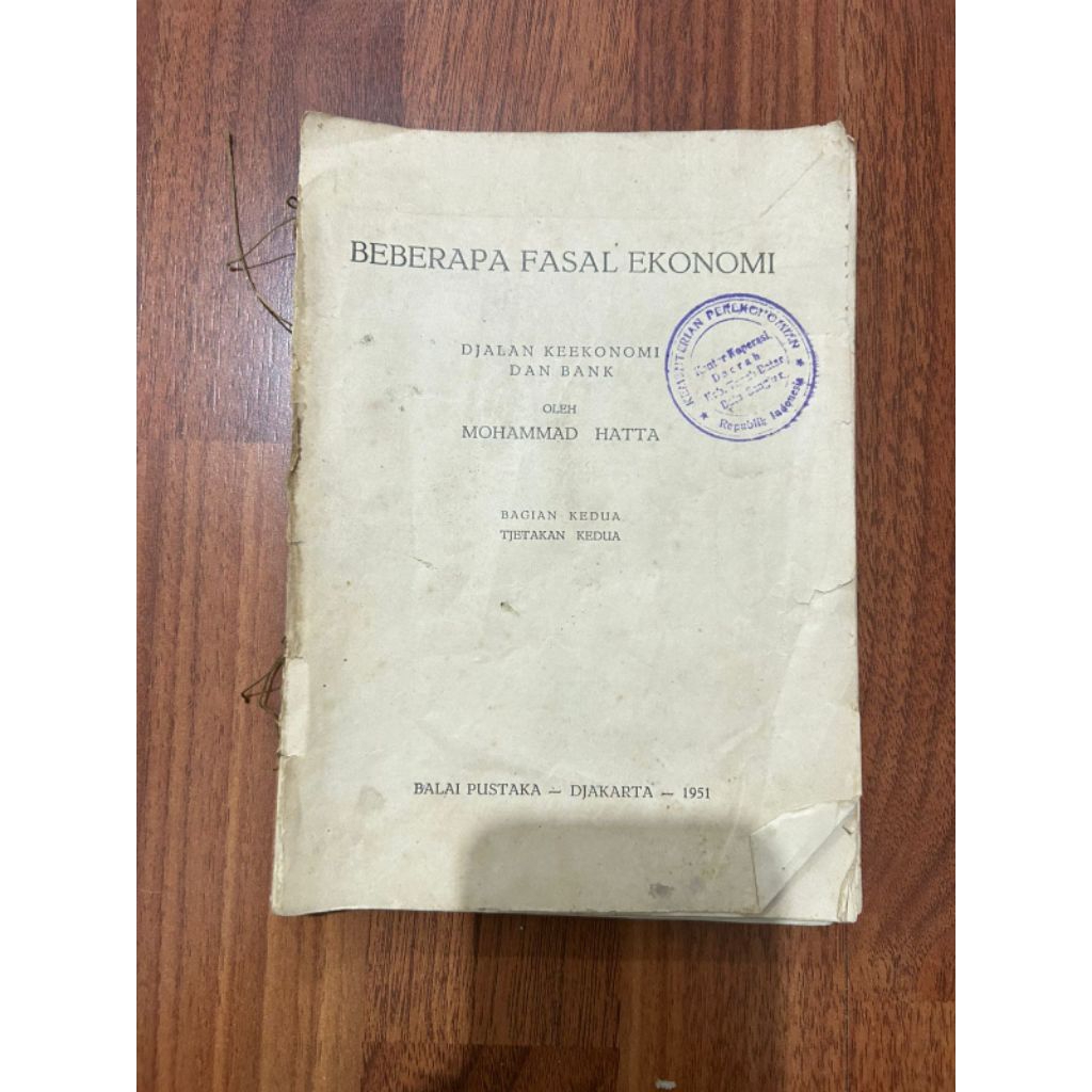 Buku - BEBERAPA FASAL EKONOMI oleh MOHAMMAD HATTA