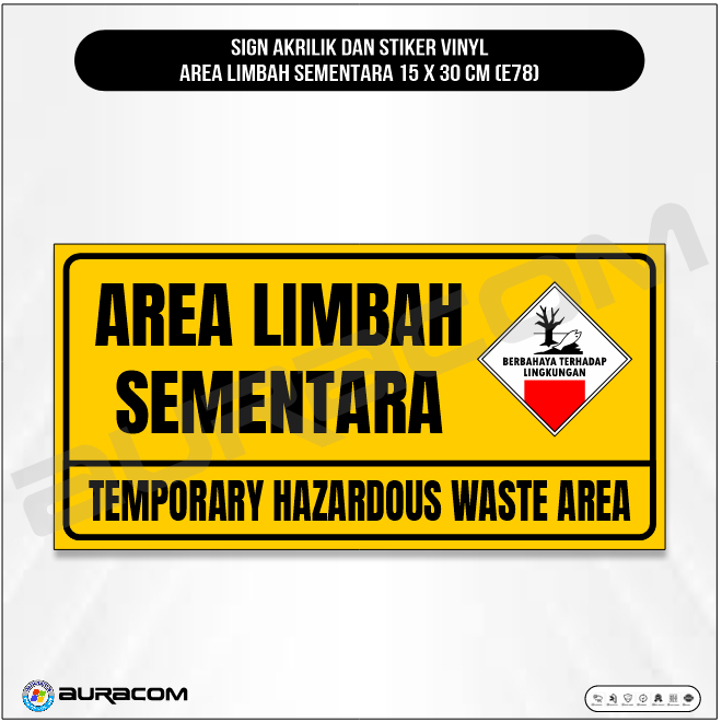 

SIGN AKRILIK DAN STIKER VINYL AREA LIMBAH SEMENTARA 15 X 30 CM (E78)