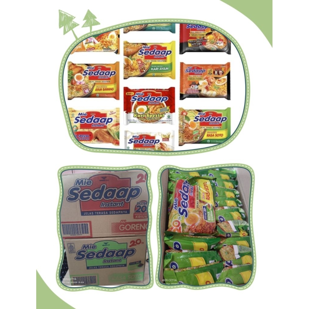 

MIE SEDAAP GORENG/ MIE SOTO 1 DUS ISI 40