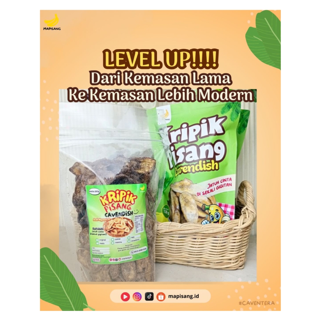 

Kripik Pisang Coklat 130 Gram | Kemasan Baru & Bumbu Tebal