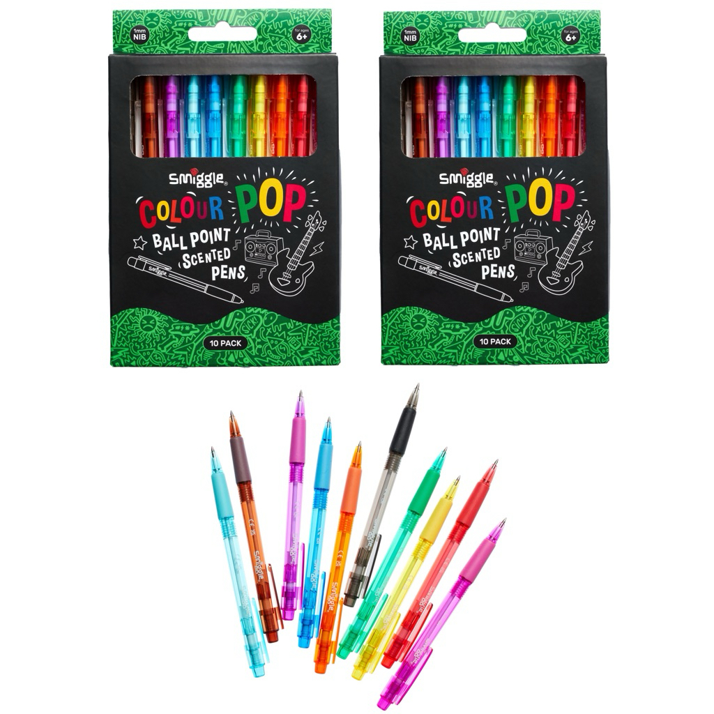 

Smiggle Colour Pop Ballpoint Scented pens 10 pack
