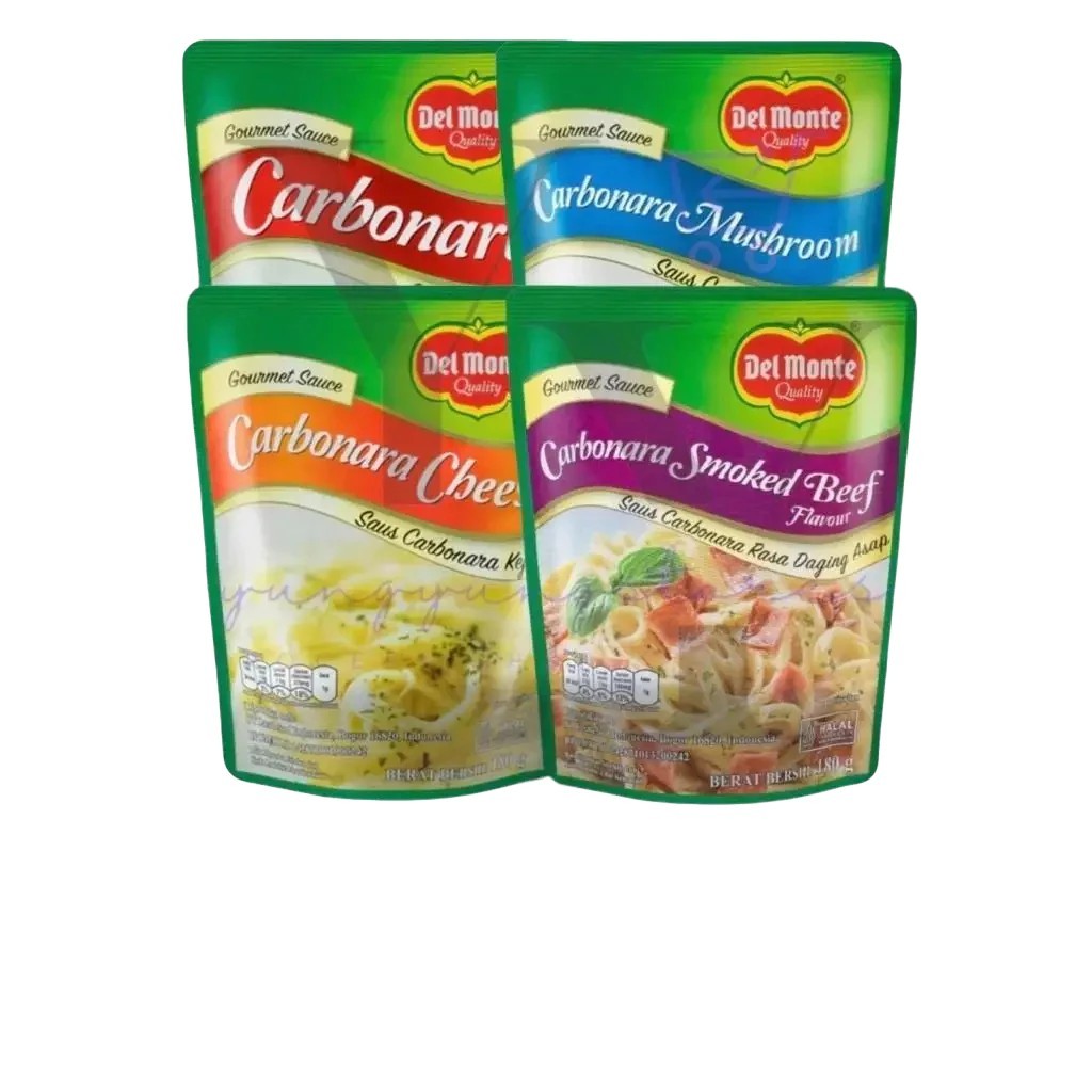 

Delmonte Sauce Carbonara Original / Mushroom / Cheese / Smoked Beef 180gr