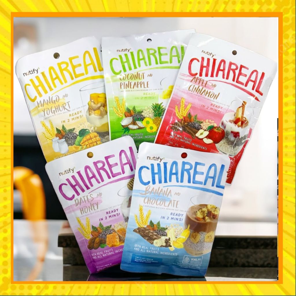 

[PRODUK DIET] Nutify Chiareal Overnight Oat Chia Seed | Makanan Diet Rendah Kalori, Tinggi Serat