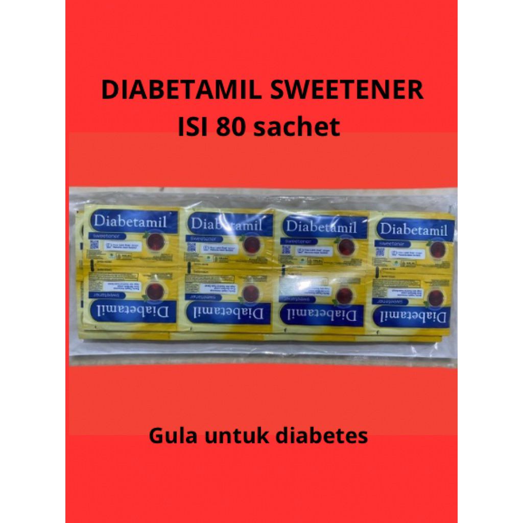 

DIABETAMIL SWEETENER ISI 80 sachet / DIABETAMIL SWEETENER GULA DIABETES