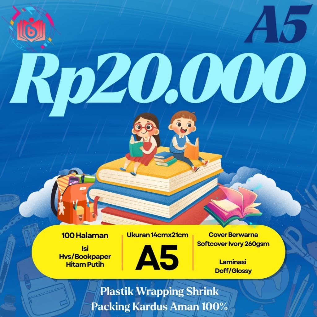 

Paket Cetak Buku Satuan Hitam Putih Ukuran A5