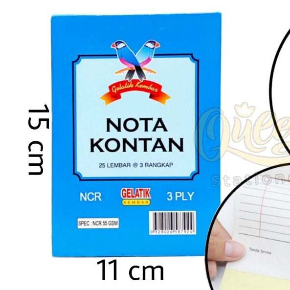 

NOTA KONTAN KECIL 3 PLY GELATIK KEMBAR