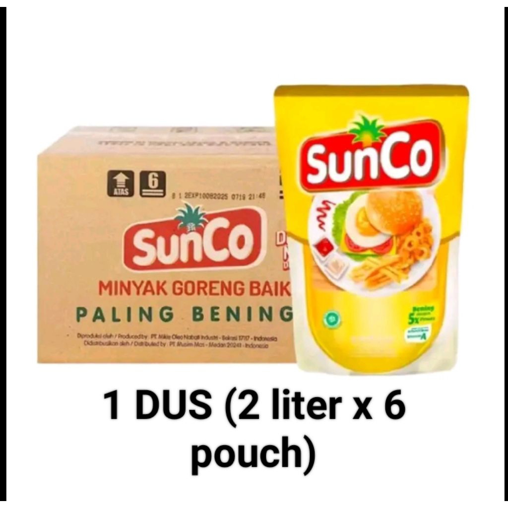 

minyak goreng sunco 2 liter perdus isi 6