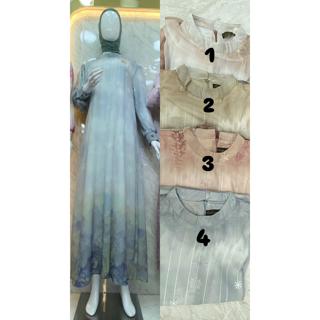 Gamis Narita Sutra Motif Gunung