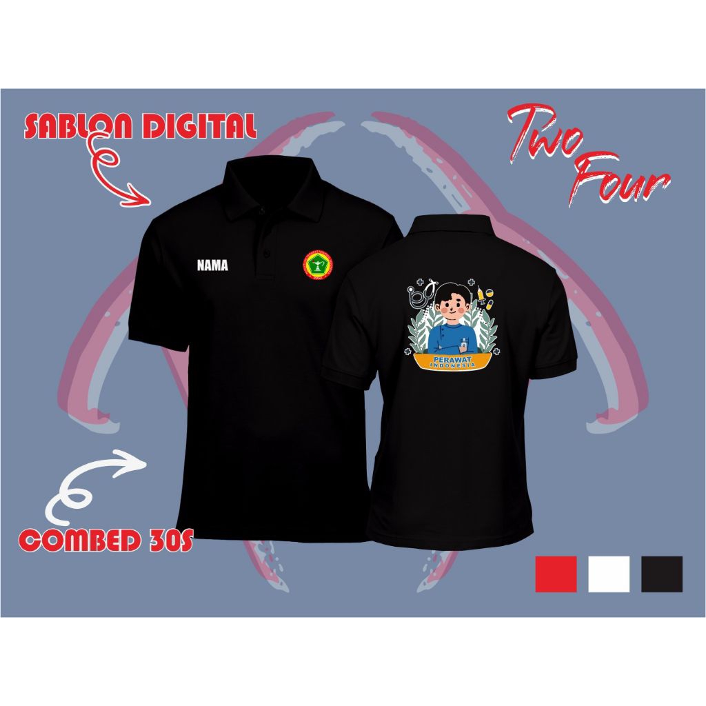 POLO PERAWAT INDONESIA - KAOS PERAWAT INDONESIA - BAJU PERAWAT INDONESIA - BEBAS WARNA BISA CUSTOME 