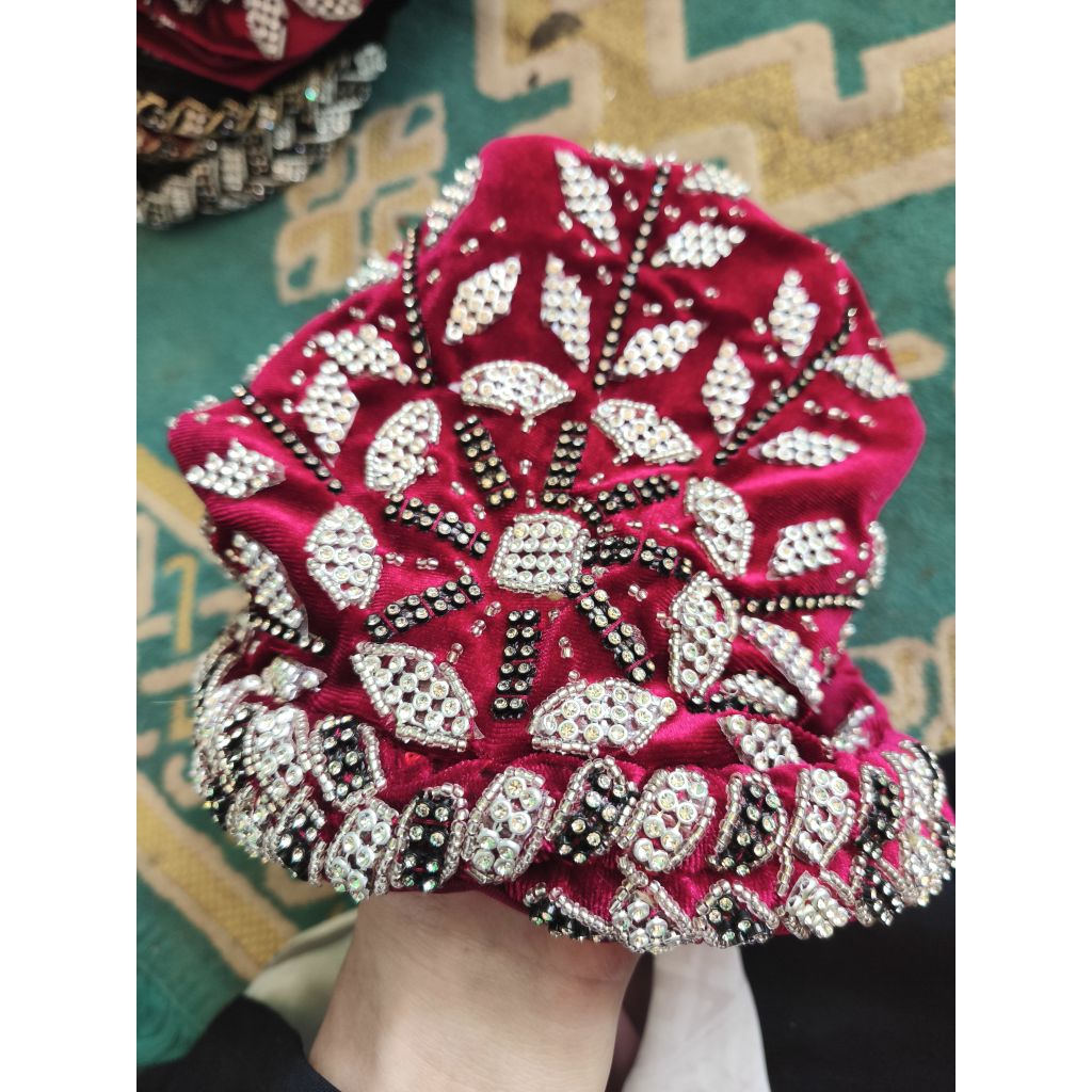 ready bolang haji mewah dan premium kain baladru payet mata mata manik jepang / bullang mispa / kerp