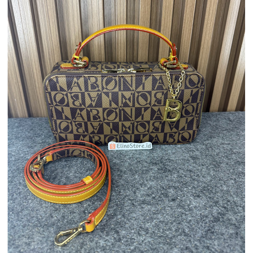 BONIA - Orginal Butik Tas Top Handle Cambag Sling Shoulder Camera Bag Monogram
