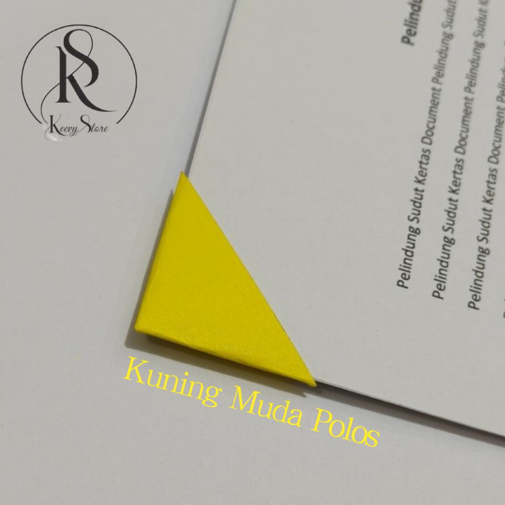 

Pelindung Ujung Kertas Document / Sudut Kertas 100pcs - KUNING POLOS