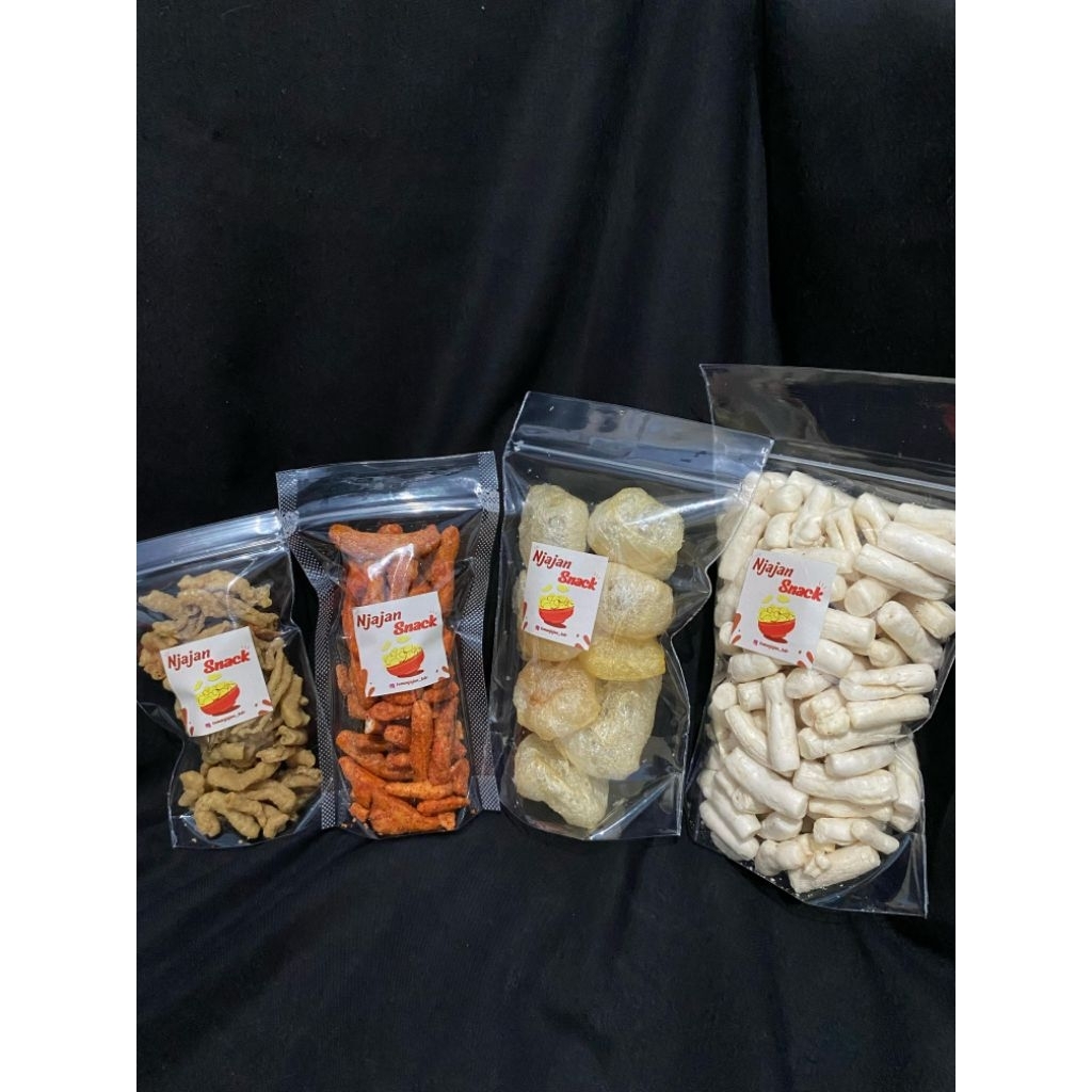 

Snack camilan murah (Basreng, Usus, Krupuk tongkol, Krupuk kulit sapi)