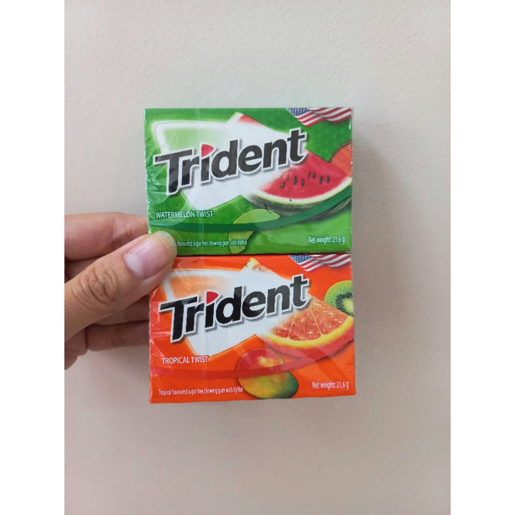 

Trident gum sugar free (READY, Permen Karet bebas gula,)