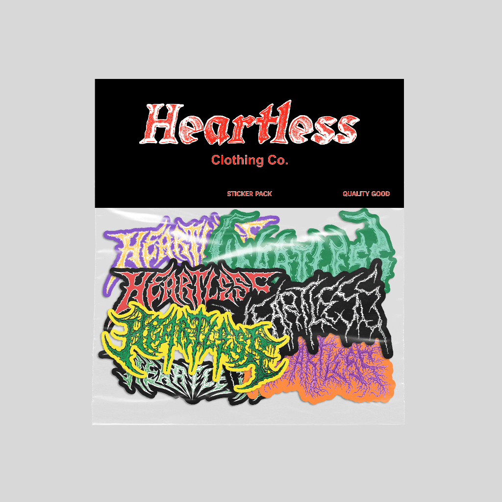 

HEARTLESS STICKER PACK DEATHMETAL