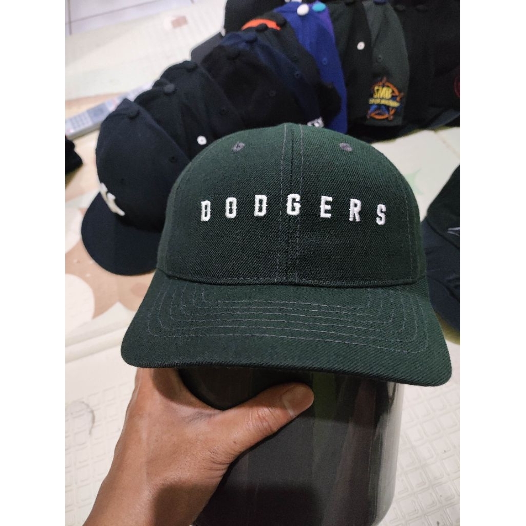 Topi MLB LA Dodgers hijau botol