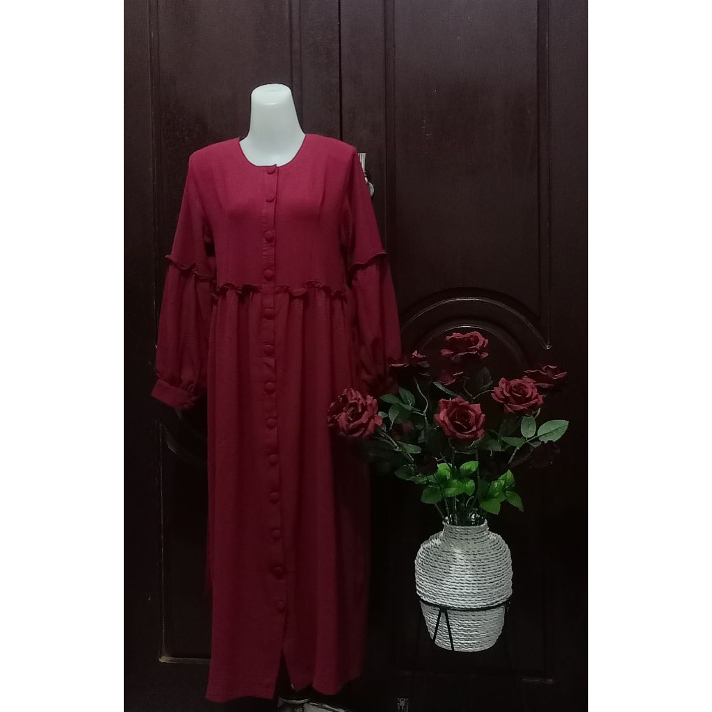 Gamis Crinkle Model Balon Terbaru || Gamis Remaja Kekinian Terbaru