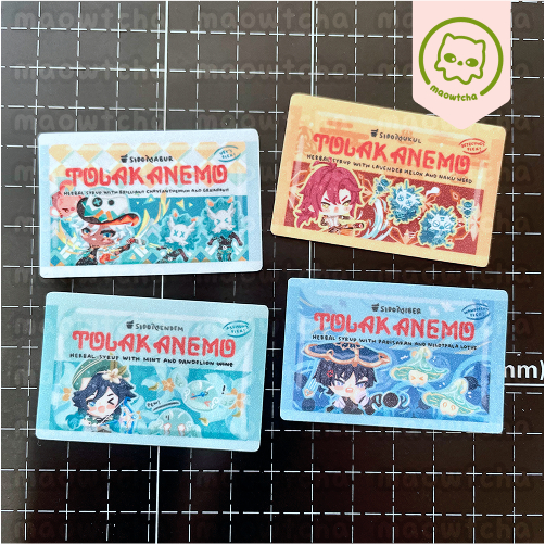 

Tolak Anemo boys parody glitter sticker - Genshin Impact Ifa Heizou Venti Wanderer Scaramouche fanmerch by maowtcha