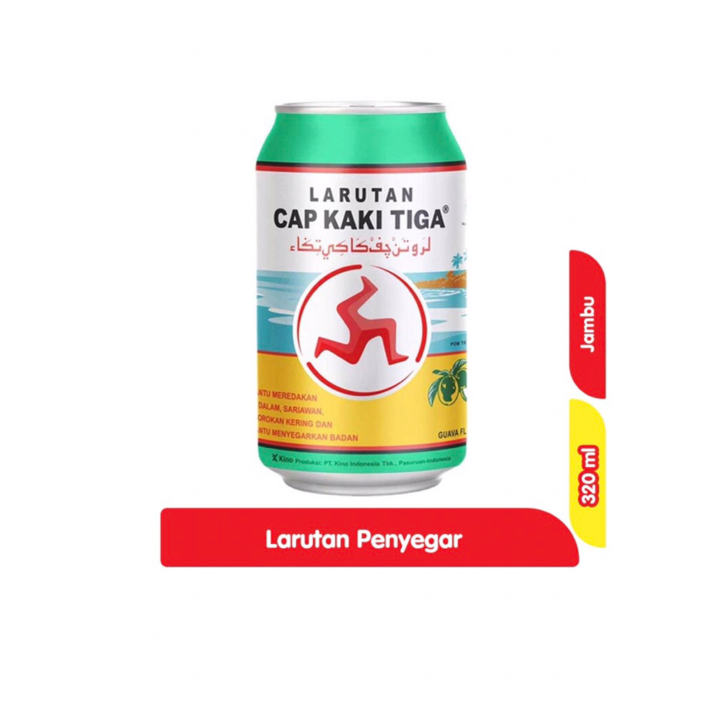 

Cap Kaki Tiga Larutan Penyegar Jambu Kaleng 320 ml
