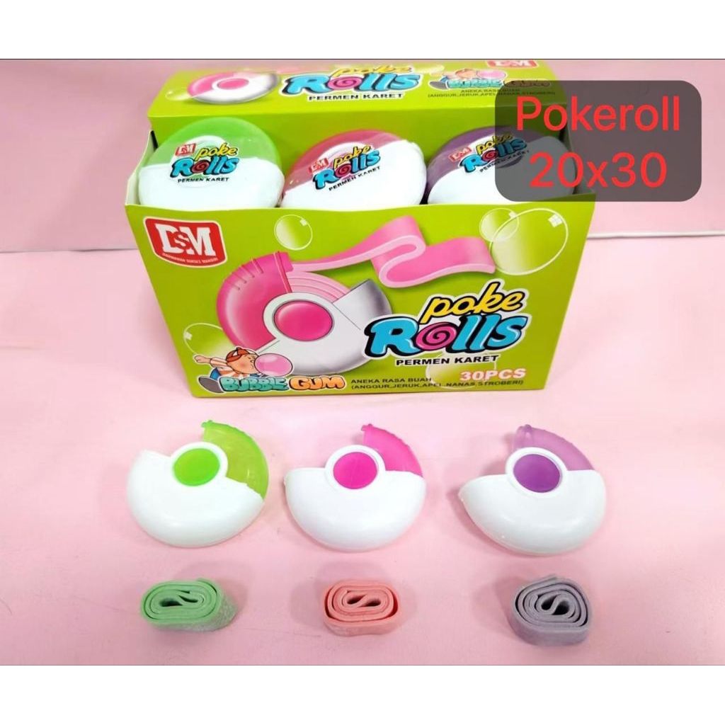 

DSM POKE ROLLS/PERMEN KARET/BUBBLE GUM POKE ROLLS ISI 30