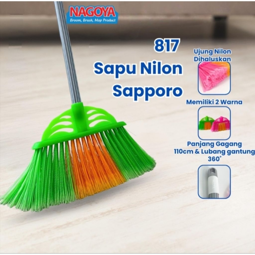 NAGOYA Sapu Saporo Sapu Nilon Warna Nagoya Saporo Sapu Lantai Plastik