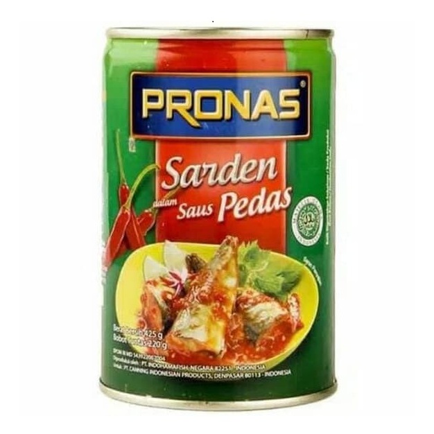 

sarden sardines kaleng pronas saus pedas chili 425