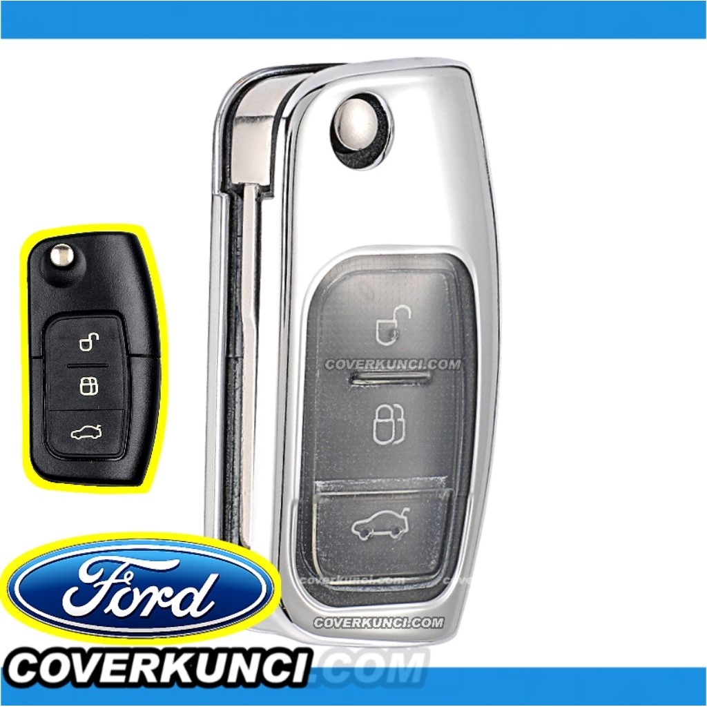CASING FORD FIESTA FORD FOCUS COVER KUNCI FIESTA SARUNG REMOTE FORD FOCUS FLIPKEY KUNCI LIPAT FORD