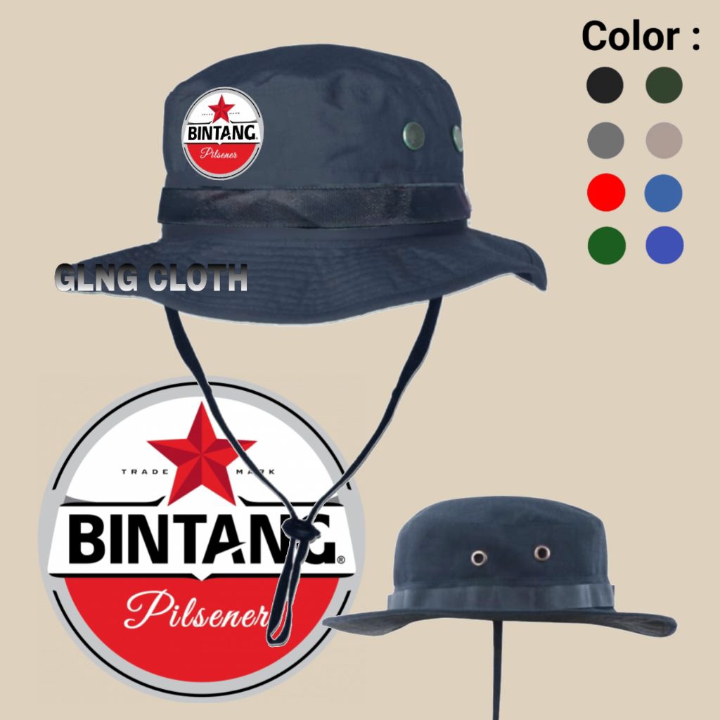 Topi Bintang Bali Rimba - Topi Camping Gunung Outdoor Adventure - Topi Casual Hiking Hat Jungle Unis
