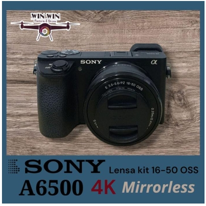 Kamera Camera Mirrorless Sony A6500 Lensa Sony 16-50 mm