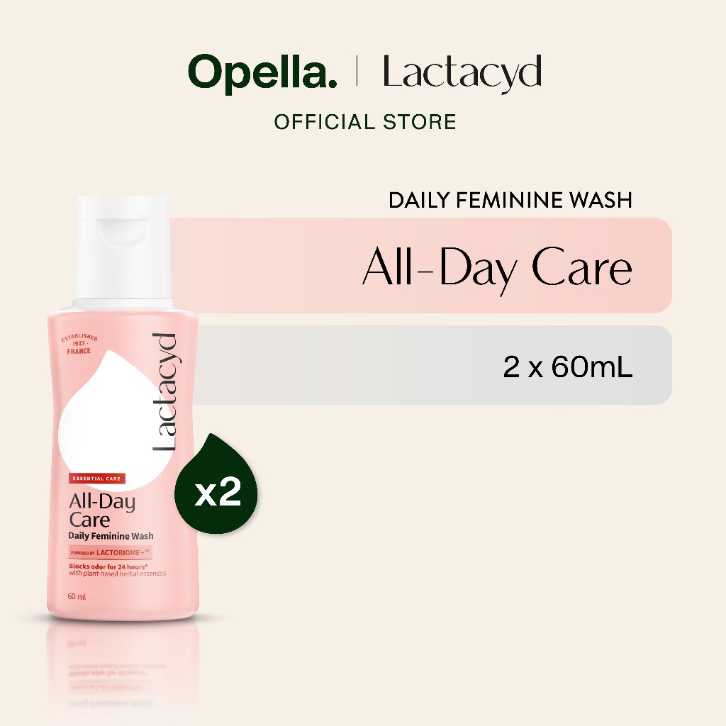 Lactacyd All Day Care Feminine Wash 2x60mL - Pembersih Kewanitaan untuk Melindungi Iritasi
