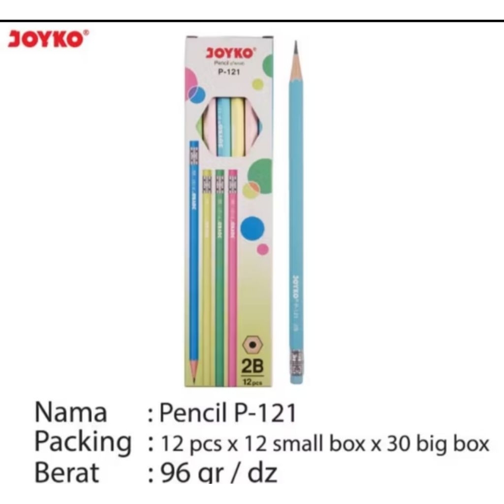

pencil joyko p-121 ( tertera harga selusin)