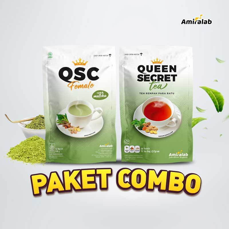 

PAKET COMBO HEMAT AMIRALAB Queen Secret Tea & Matcha Minuman Herbal Solusi Membantu Kesehatan Wanita