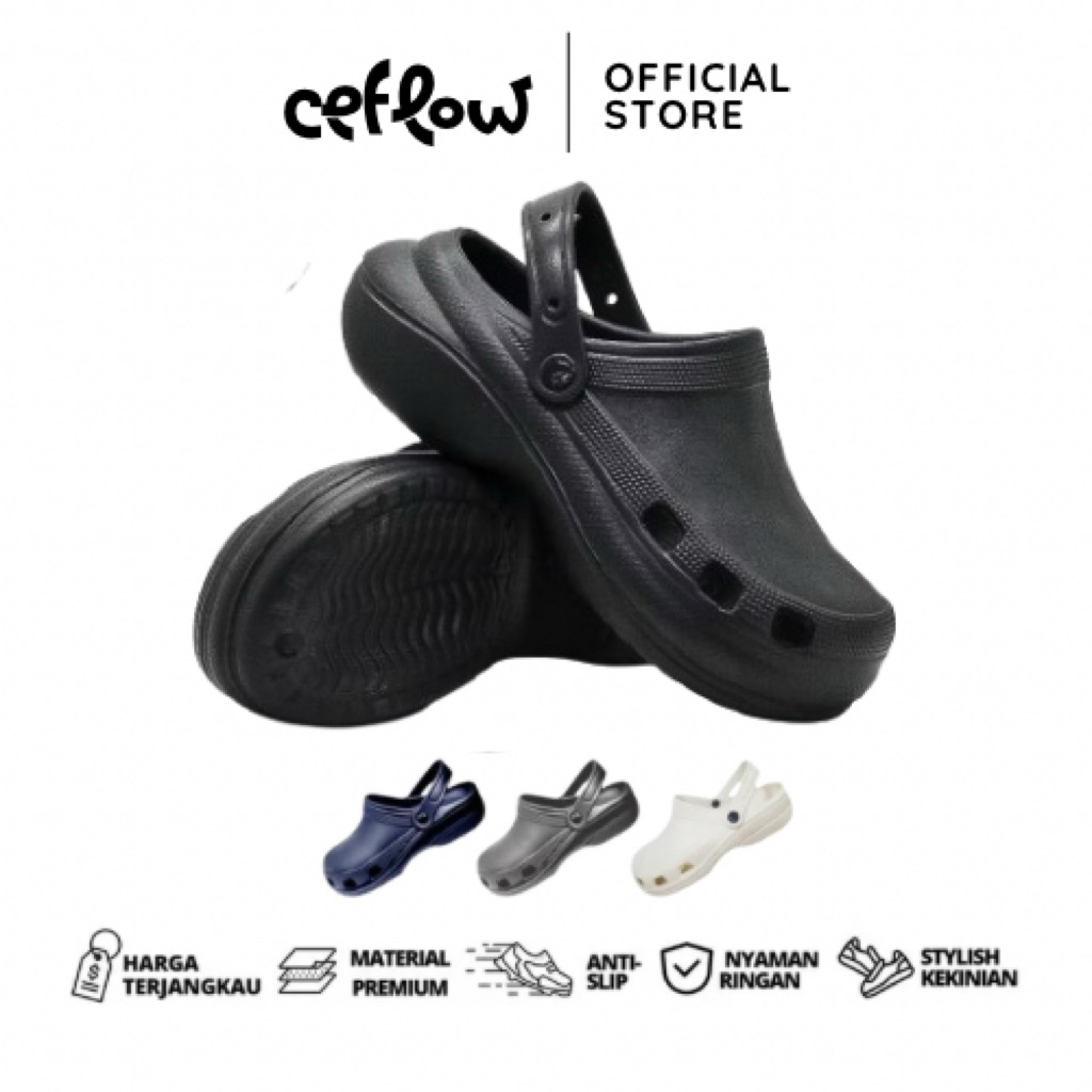 Sandal Baim Polos Hitam Pria Sandal Selop Polos