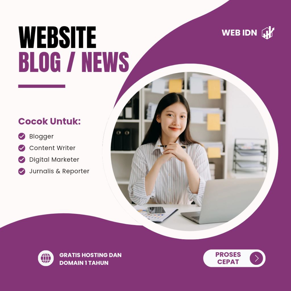 Jasa Pembuatan Website Blog News Profesional & Murah – Cocok Untuk Blogger, Content Writer, Jurnalis