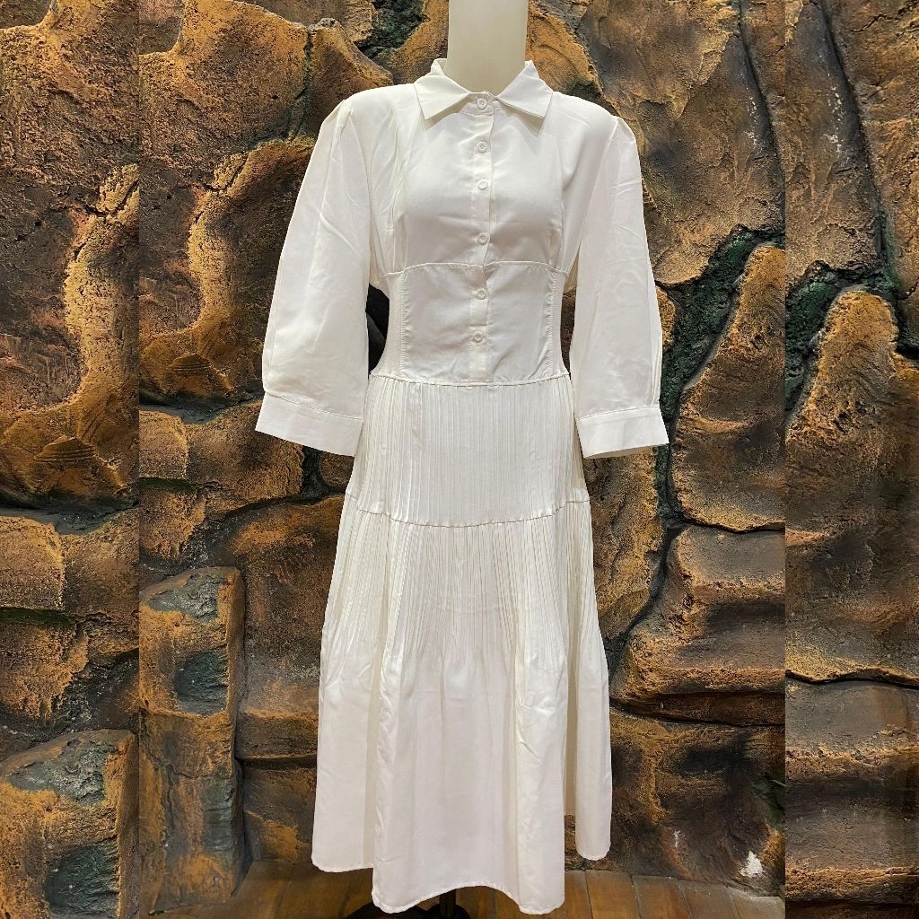 Gamis Dewasa Putih Karet Pinggang