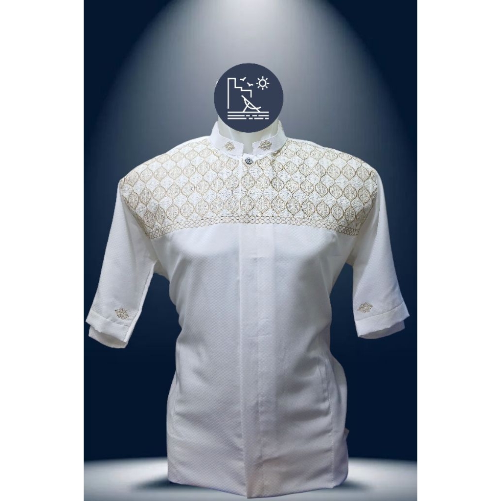 (DK) baju koko putih / baju koko putih lengan pendek / baju koko lengan pendek / baju koko lengan pa