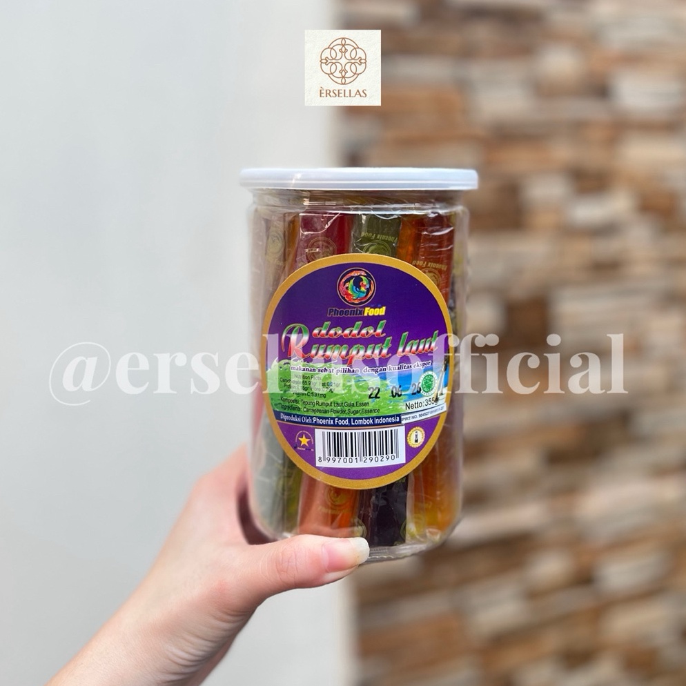 

Terlaris Ersellas KINJO JELLY LOKAL VIRAL Dodol Rumput Laut Snack Cemilan Keluarga Kemasan Toples 355 gram