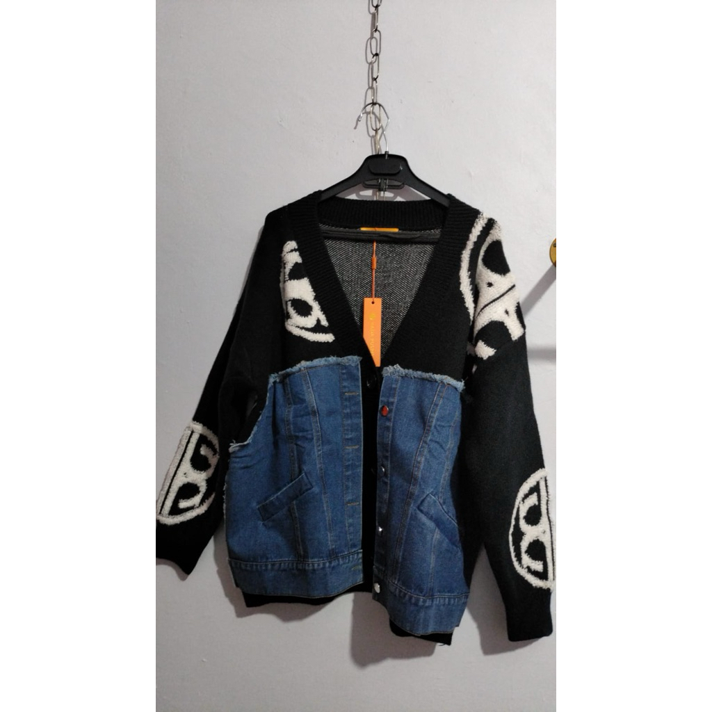 Cardi mix jeans monogram nada Puspita