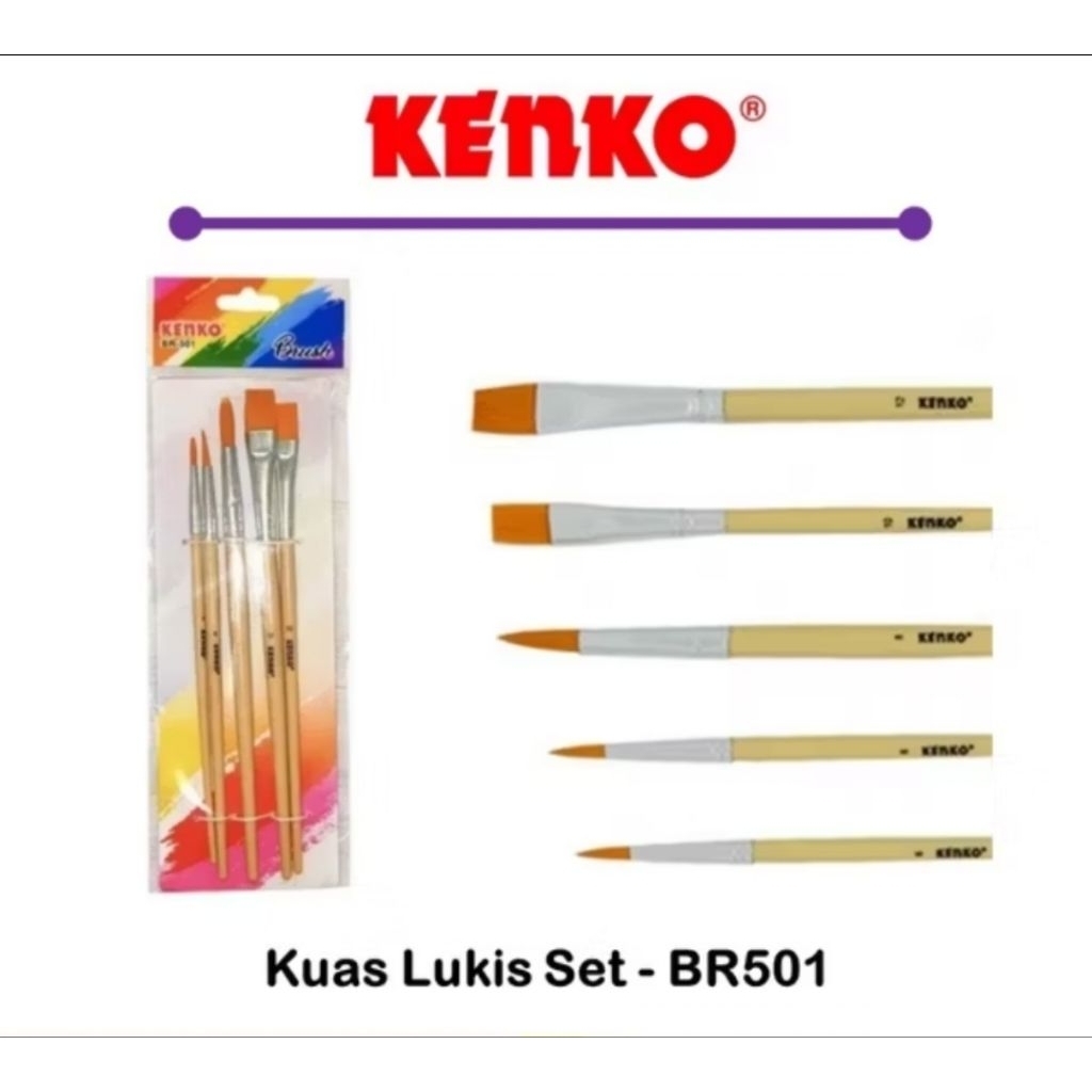 

Kuas Lukis Kenko isi 5pcs