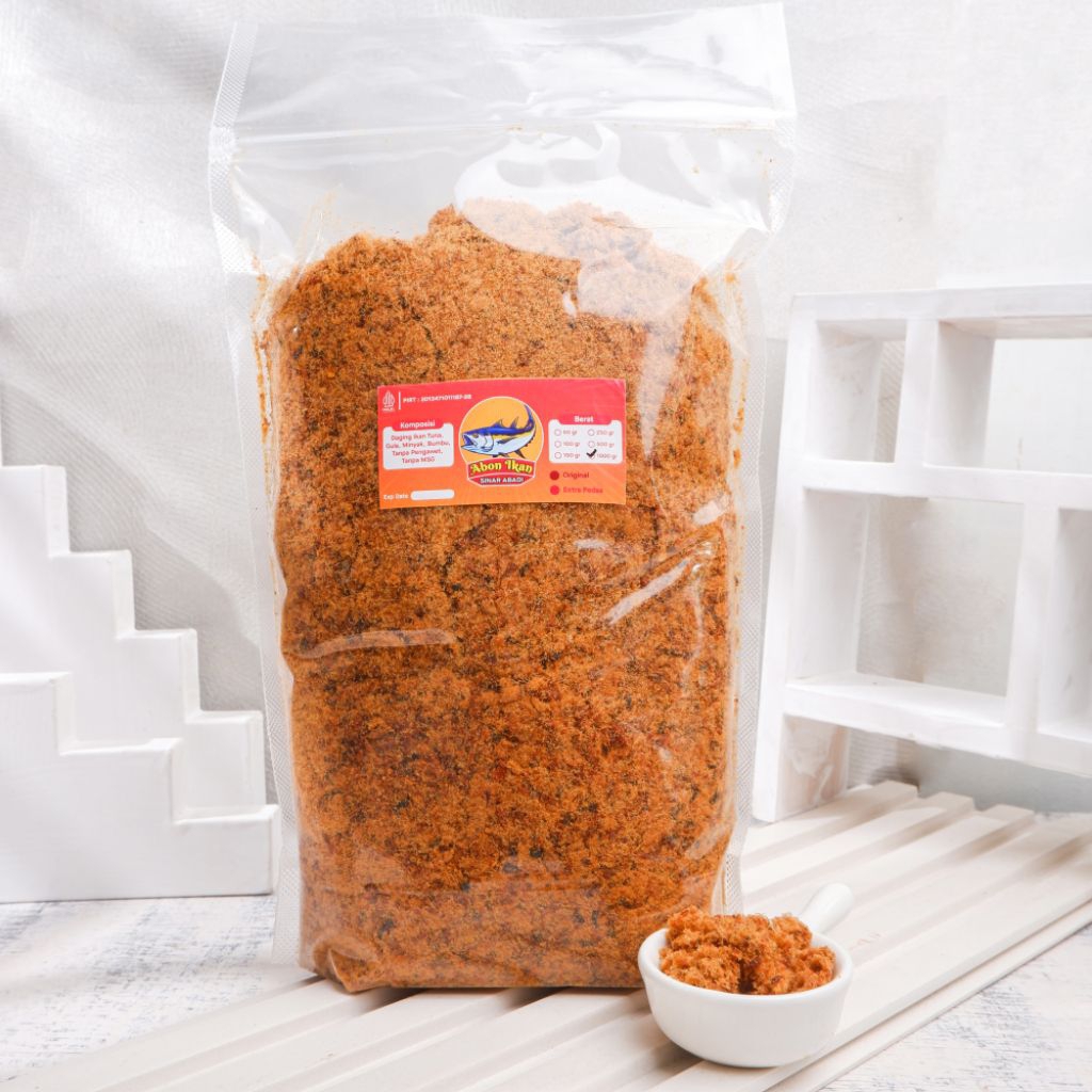 

[IKAN TUNA 1KG] ABON IKAN ASLI JOGJA ORIGINAL & EKSTRA PEDAS ENAK MANIS GURIH