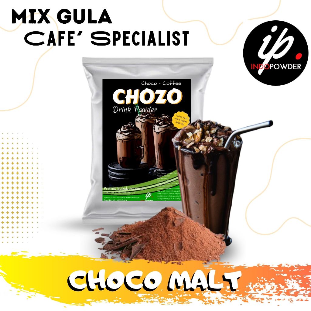 

Indopowder - Bubuk CHOCO / COKLAT MALT 1Kg Untuk Cafe, Waralaba dan Usaha Minuman Kekinian