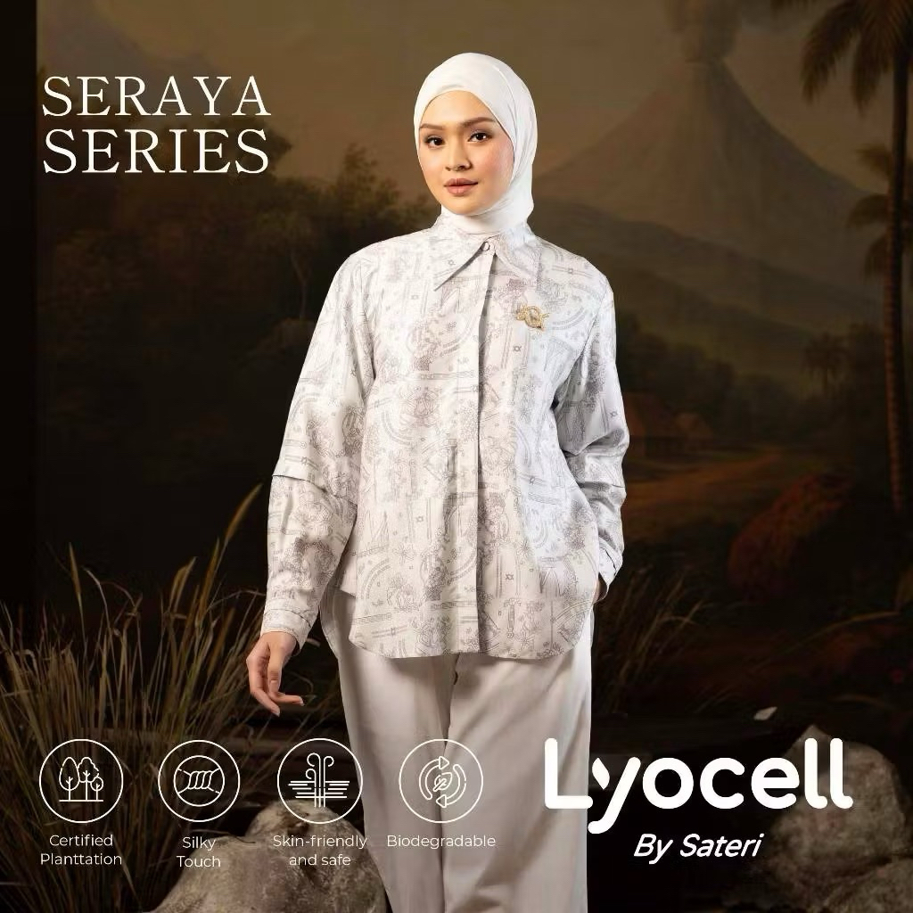 SERAYA SHIRT NORELA BLOUSE,RUBY WEARING KLAMBY