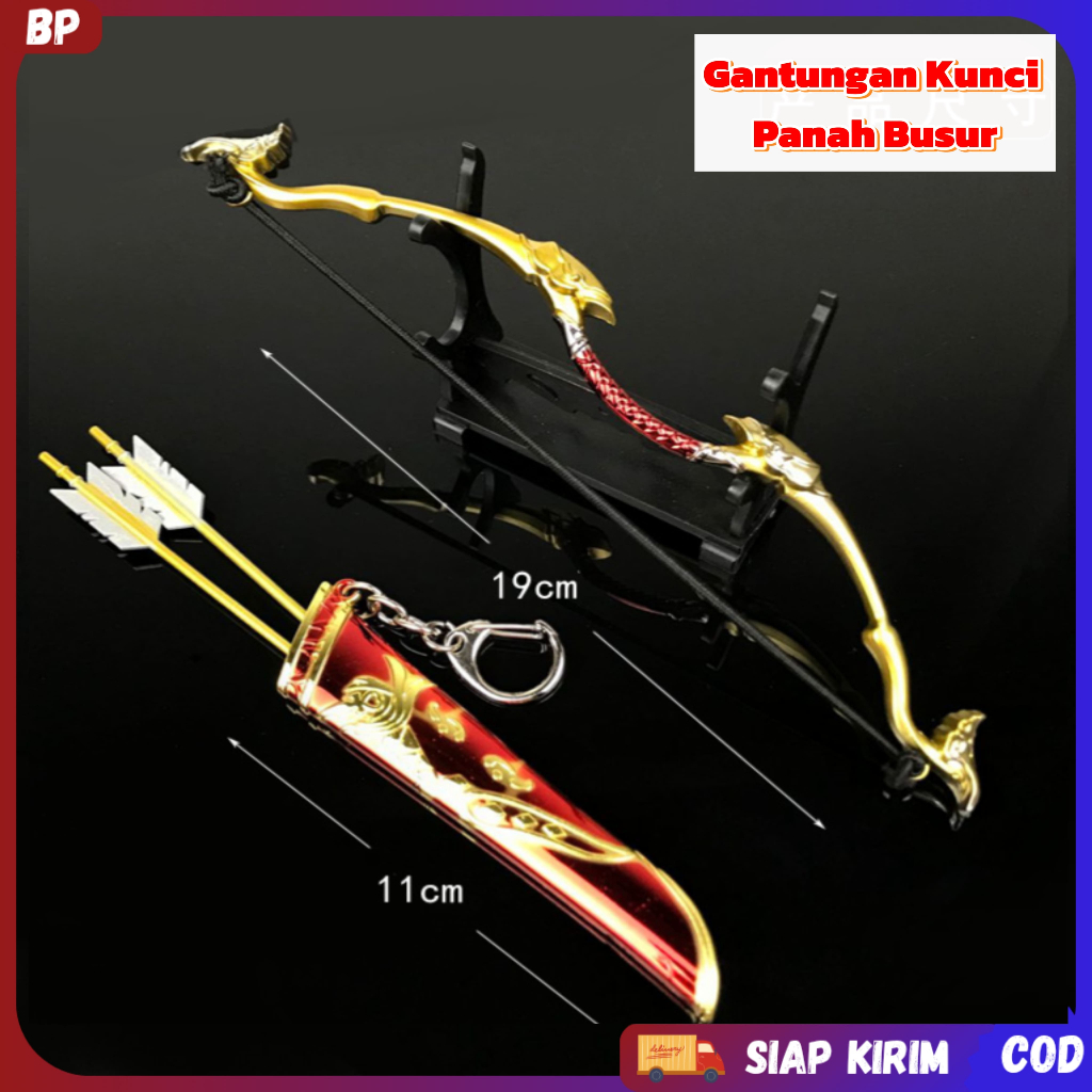 Keychain Busur Panah Senjata Genshin Impact 19 CM | Gantungan Kunci | Pajangan Senjata Anime