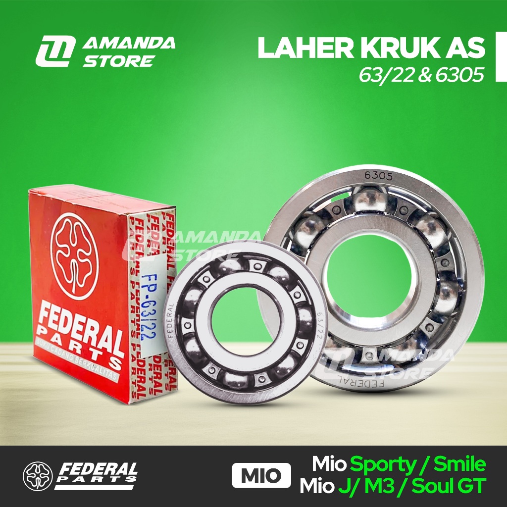 BEARING LAHER KRUK AS Mio Smile Sporty Mio J Mio M3 Soul GT Original Federal Parts