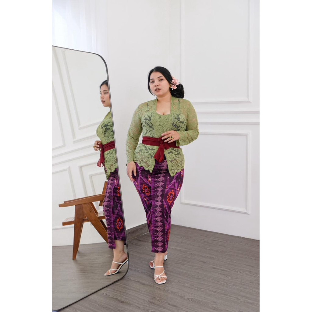 one set kebaya jumbo brokat sofia strait / kebaya bali brokat sofia / set pakaian tradisional