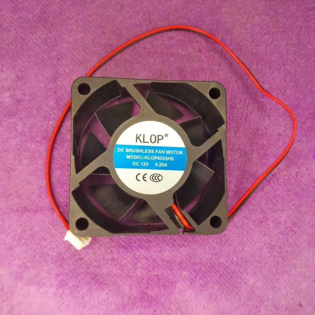 FAN DC 6×6 CM 12V 0.20A KIPAS DC KLOP