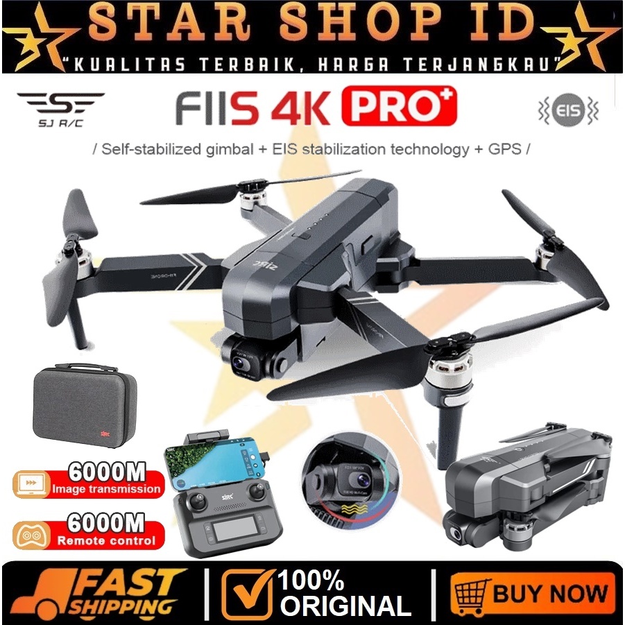 Drone SJRC F11S 4K Pro+ Plus 6KM Drone GPS 2-Axis Gimbal 4K Camera Upgrade SJRC F11S 4K PRO 3KM Orig